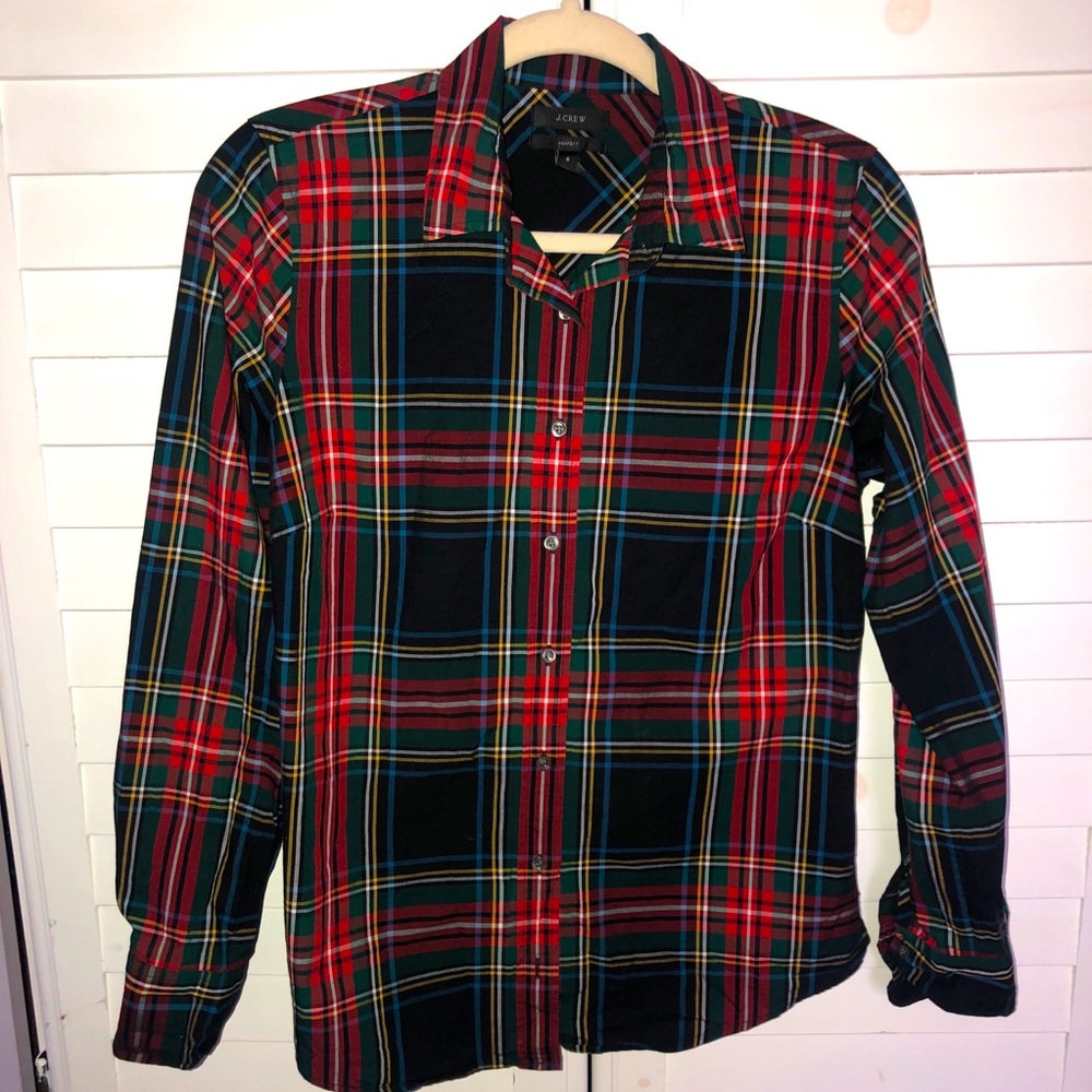 J. Crew Women’s Perfect Plaid Button Down Shirt
